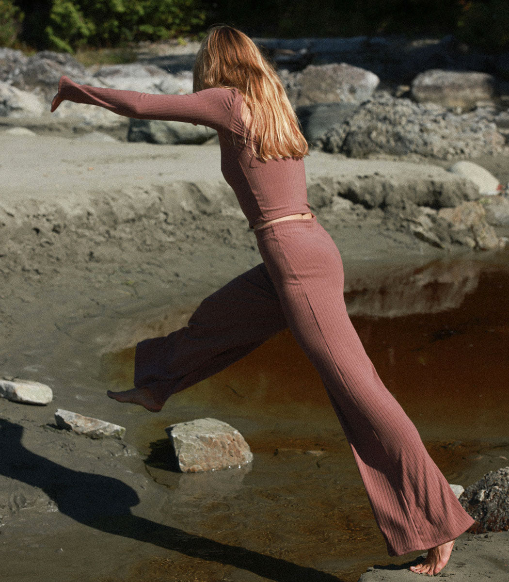 Pantalon ample «FLOWY PANTS» - Rum