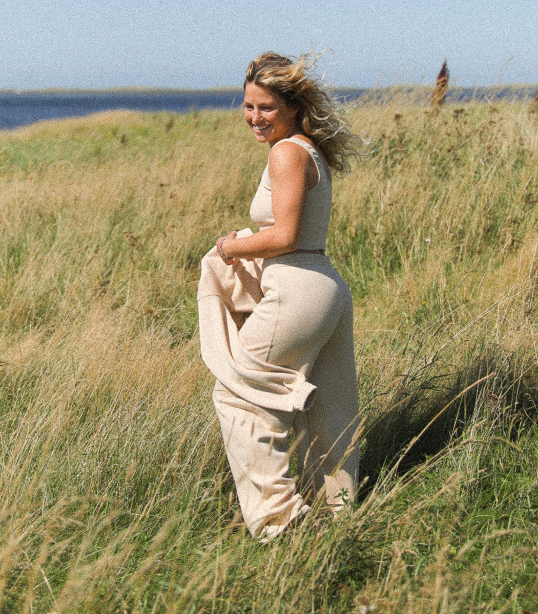 Pantalon Coton Ouaté « CASUAL » - Dune