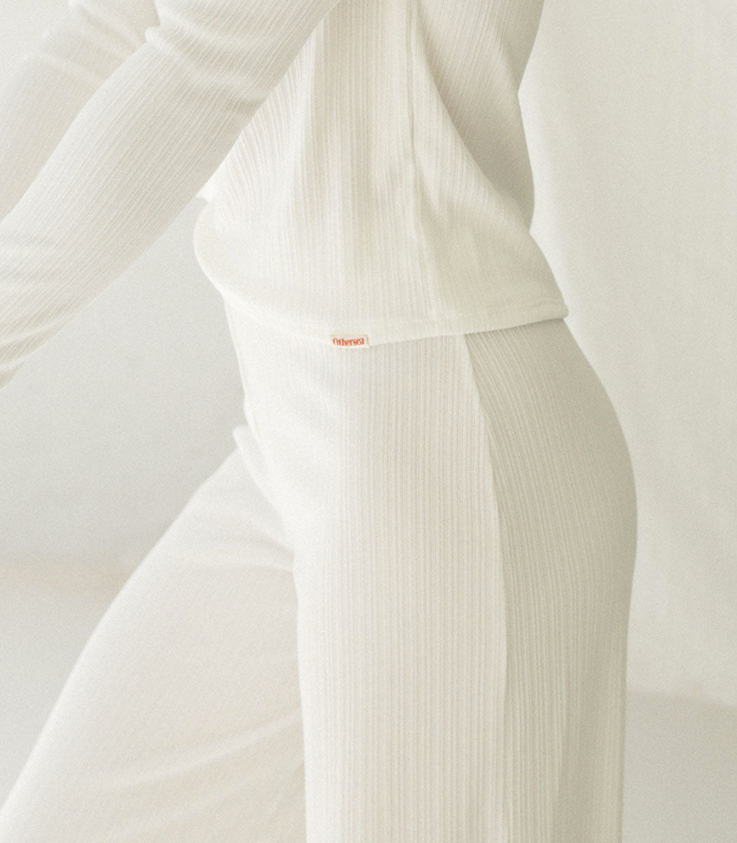 Pantalon ample «FLOWY PANTS» - Ivoire