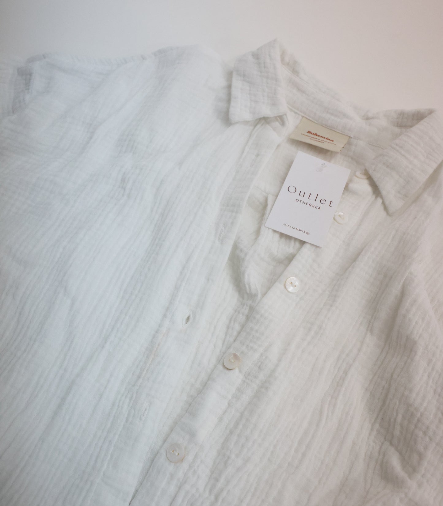 *LES ACCROCHÉS 2000* - Chemise ample « MARSEILLE » - Ricotta