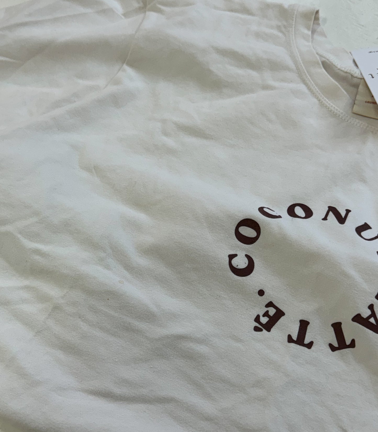 *LES ACCROCHÉS 1000* T-shirt Coton Bio - « Not so Basic » - COCONUT LATTE