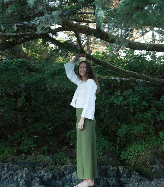Pantalon ample «FLOWY PANTS» - Clover