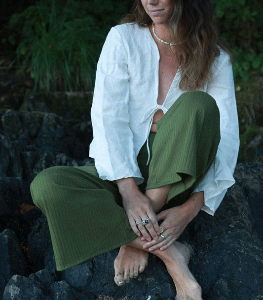 Pantalon ample «FLOWY PANTS» - Clover