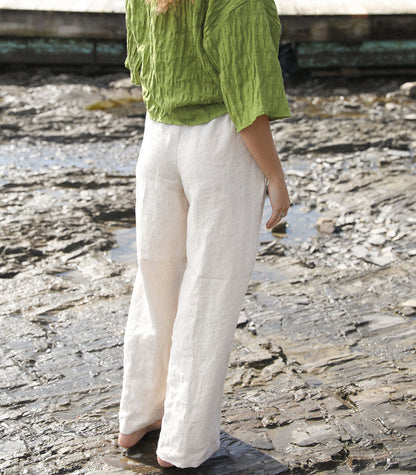 Pantalon en lin «ANGELI» - Blé