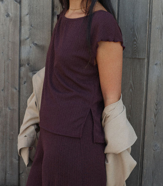 *LES ACCROCHÉS* - Cami « ESCAPE » - Prune