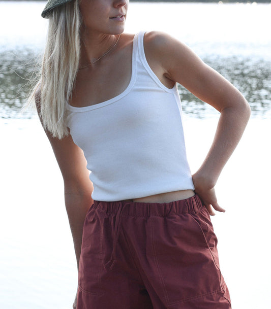 *LES ACCROCHÉS* Camisole « WOOLY » - White