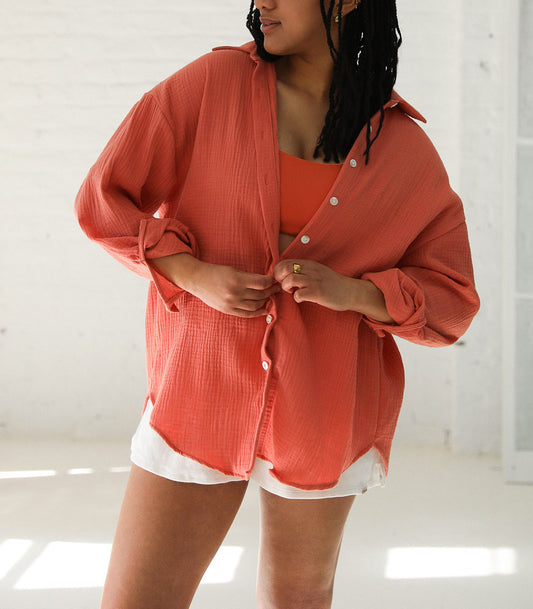 Chemise ample « MARASEILLE » - Hibiscus