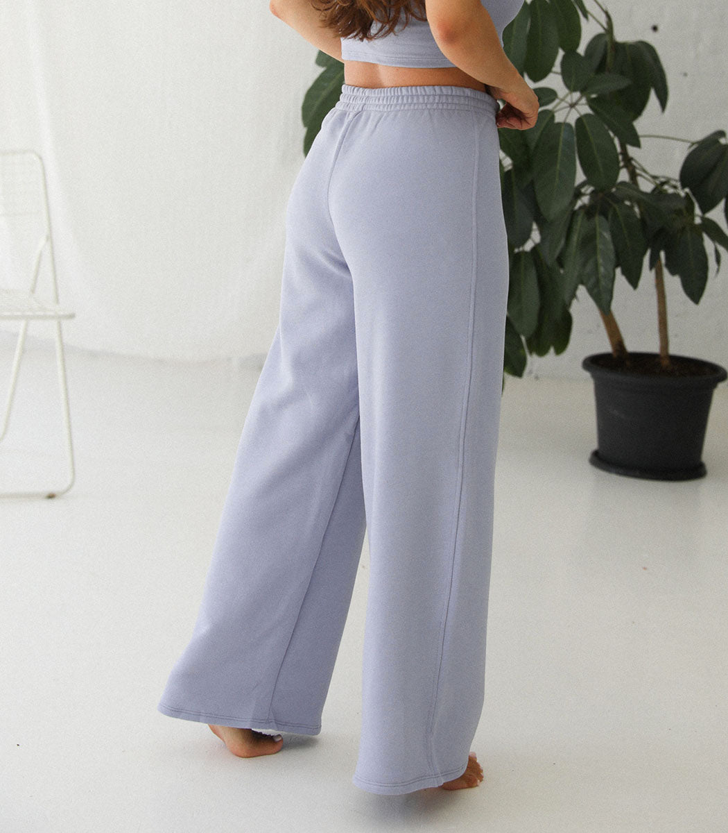 Pantalon coton ouaté «CASUAL» - Galet