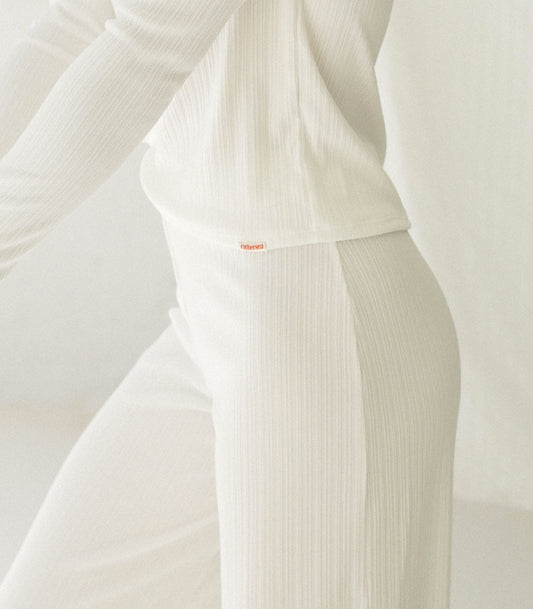 Pantalon ample «FLOWY PANTS» - Ivoire