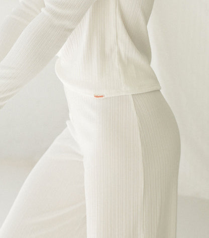 Pantalon ample «FLOWY PANTS» - Ivoire