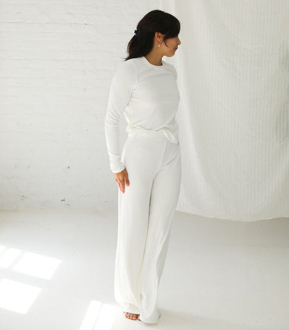 Pantalon ample «FLOWY PANTS» - Ivoire