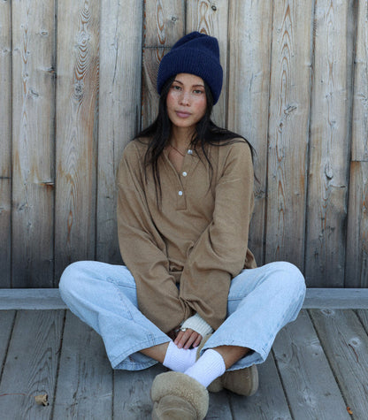 *LES ACCROCHÉS* Haut « HENLEY » - Miel