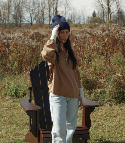 *LES ACCROCHÉS* Haut « HENLEY » - Miel