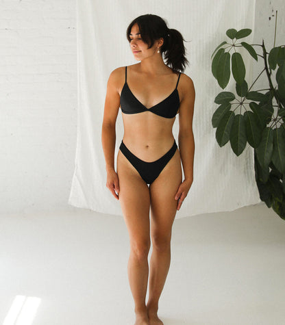 *LES ACCROCHÉS* - Bas de bikini « MAZARIN » - Black Sand